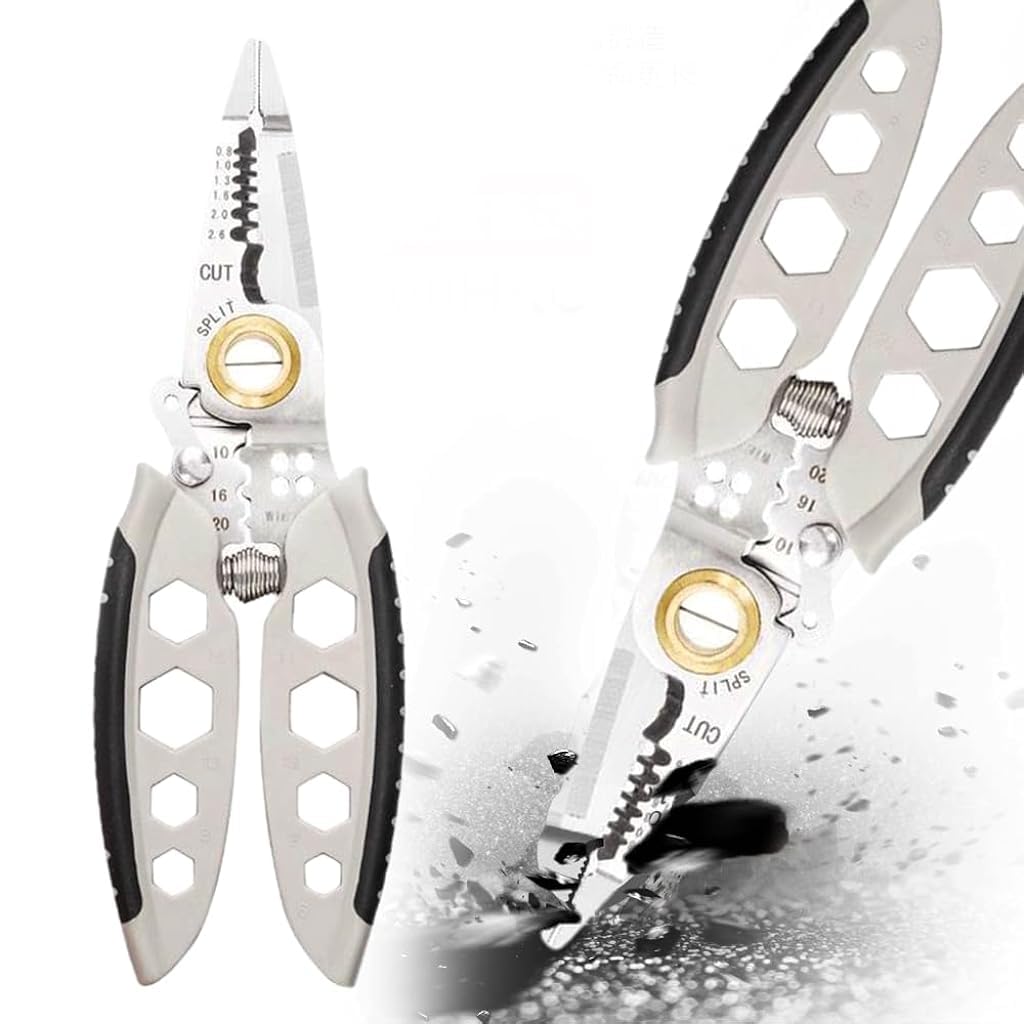 Serplex Wire Stripper 7-inches Wire Stripping Tool 4 in 1 Multipurpose Wire Stripping Tool with Hex Screwdriver Rubberized Handle Labor Saving Wire Cutter Stripping Tool Serplex Wire Stripper 7-inches Wire Stripping Tool 4 in 1 Multipurpose Wire Stripping Tool with Hex Screwdriver Rubberized Handle Labor Saving Wire Cutter Stripping Tool